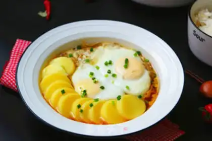 Make Meat and eggs, tofu step 7