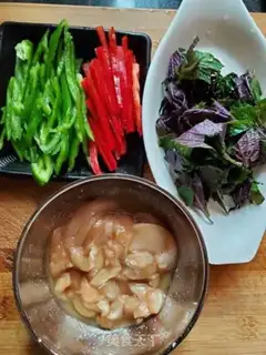 Make ♪ Purple chili fried chicken silk ♪ step 3