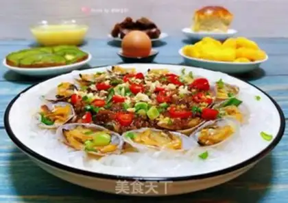 Make Garlic fan steam clams step 14