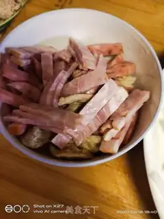 Make Red sausages and radish step 1
