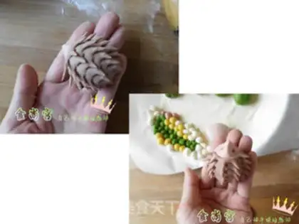 Make Big harvest cartoon buns step 17
