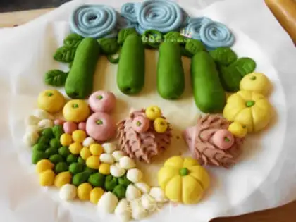 Make Big harvest cartoon buns step 22