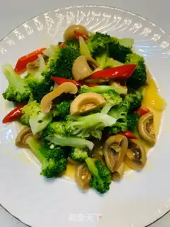 Make The broccoli with the white mushrooms step 5