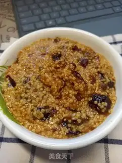 Make Red dates, yellow rice cake step 7