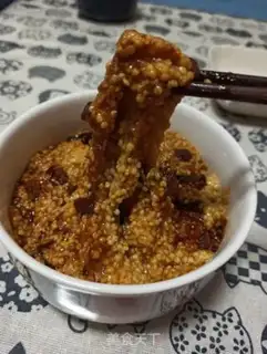 Make Red dates, yellow rice cake step 8