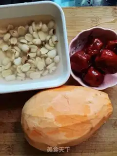 Make ♪ ♪ Lotus red date sweet potato ♪ step 0