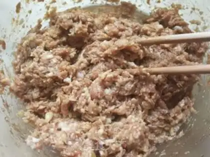 Make Spicy pork dumplings step 8