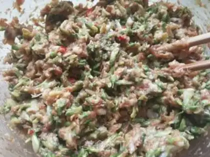 Make Spicy pork dumplings step 10