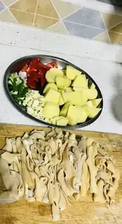Make Potato goose sausage step 1