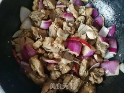 Make Onion fried ribs step 8