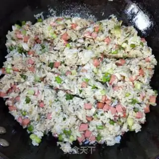 Make Garlic ham and rice step 7