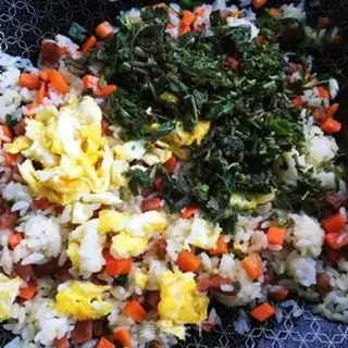 Make Weed sausage and egg fried rice step 10