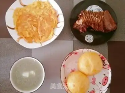 Make Shrimp leather fried eggs step 5