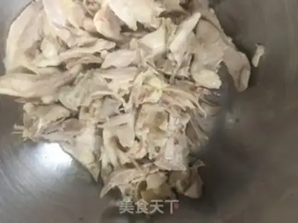 Make Spicy chicken silk step 4