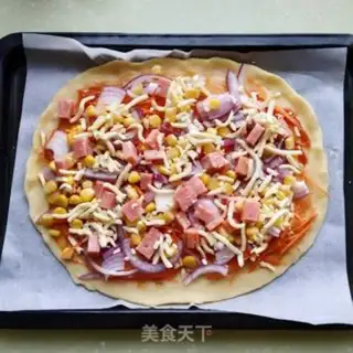 Make Ham vegetable pizza step 15