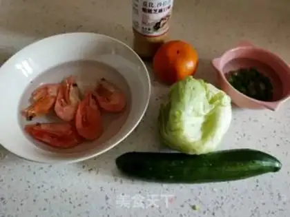 Make Vegetable shrimp salad step 0