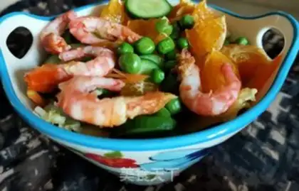 Make Vegetable shrimp salad step 7
