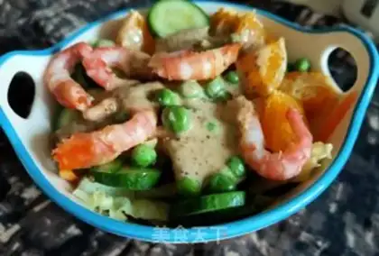 Make Vegetable shrimp salad step 9
