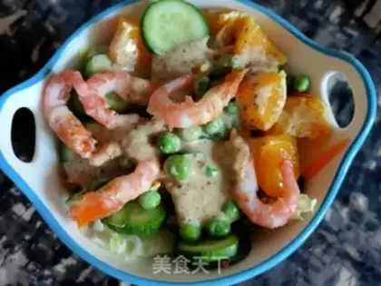 Make Vegetable shrimp salad step 10