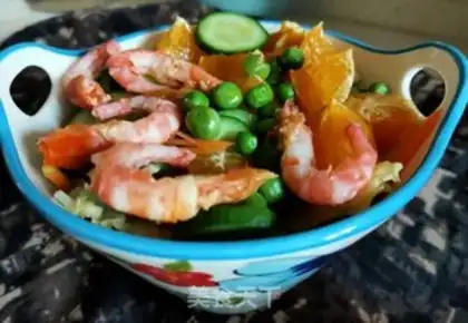 Make Vegetable shrimp salad step 11