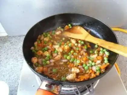 Make Shrimp egg fried rice step 6