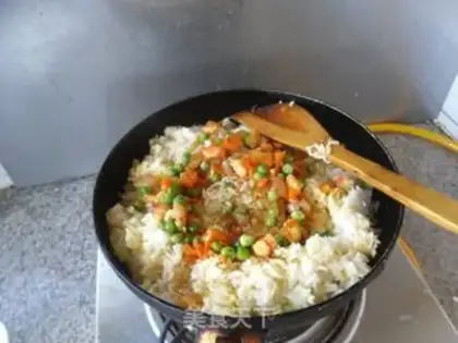 Make Shrimp egg fried rice step 9