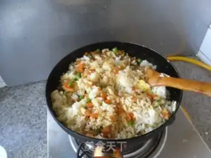 Make Shrimp egg fried rice step 10