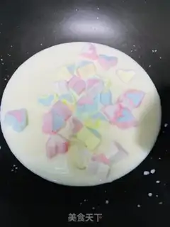 Make Cotton candy fruit pudding step 1