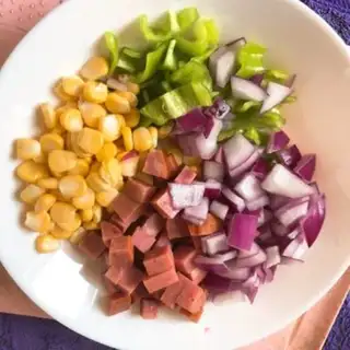 Make Corn ham pizza step 4