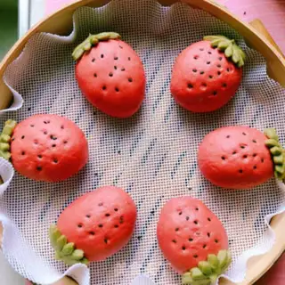 Make Strawberry buns step 14