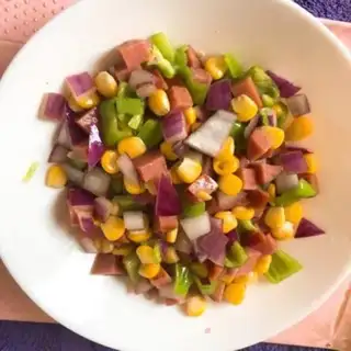 Make Corn ham pizza step 5