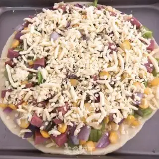 Make Corn ham pizza step 8