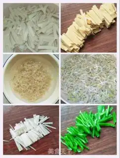 Make Dry tofu pepper sprouts step 1