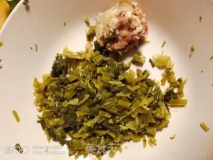 Make Squeeze meat and rice powder step 1