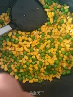 Make Fruit corn fried peas step 0