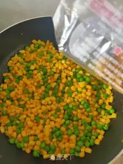 Make Fruit corn fried peas step 2