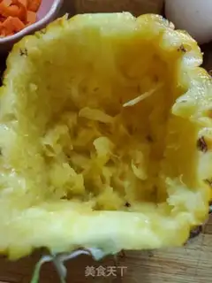 Make Pineapple sausage fried rice step 1