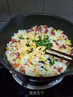 Make Pineapple sausage fried rice step 9