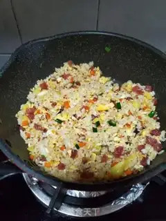 Make Pineapple sausage fried rice step 11