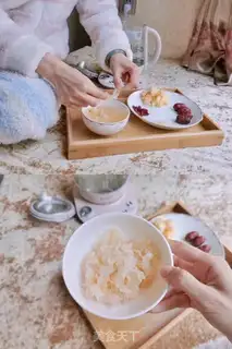 Make A cranberry silver ear step 1
