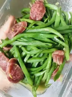 Make Peaches fried sausage step 4