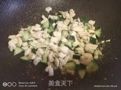 Make Chicken and corn cucumber step 6