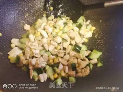 Make Chicken and corn cucumber step 9