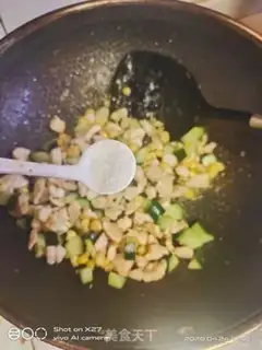 Make Chicken and corn cucumber step 12