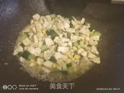 Make Chicken and corn cucumber step 14