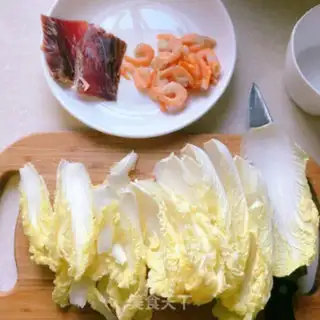 Make Shrimp dry ham steaming doll food step 0