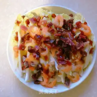 Make Shrimp dry ham steaming doll food step 4
