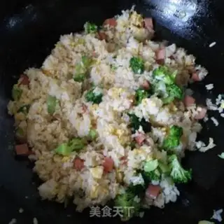 Make Siamese ham and rice step 6