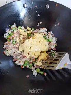 Make Bacon egg fried rice step 5