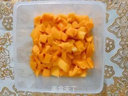 Make Mango milk pudding step 1